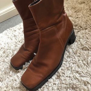 Genuine leather ankle boots